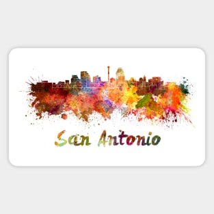 San antonio skyline in watercolor Magnet